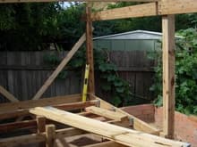 frame started. major frame timber is white cypress, a locally milled softwood. has a distinctive piney smell that i love.
