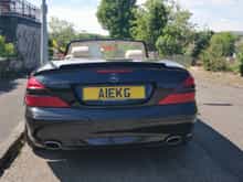 Modified black centre rear lights and spoiler