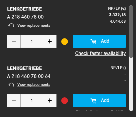 The OEM part number you need is A2184607800. This is the latest, original stock part, not refurbished. If a part number ends in 64, that indicates a refurbished/repaired unit. Those can be fine if sourced directly from Mercedes, but personally I’d avoid them.