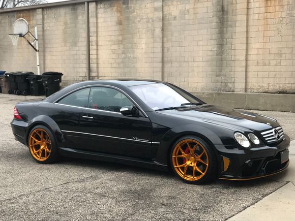 Here goes my completed 2003 CL55 AMG Widebody W215 with 20x12 R and 20x10 F ROHANA RFX5 Wheels on YellowSpeed Coilovers. 