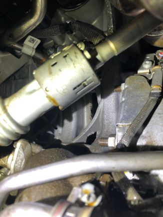 Rod punched a hole through the block