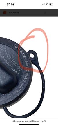 Original fuel cap connection