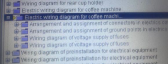 Did the W222 actually have a coffee maker option (from the WIS electrical schematic section)