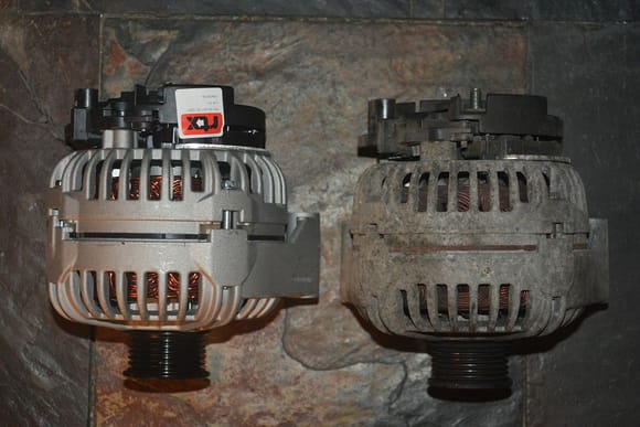 Identical alternators, down to even the inners made in the same factory.