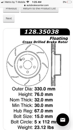 My current rotors , non amg front rotors for 215/220 early years (not sure about later years)