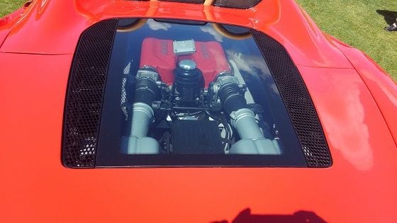 Ferrari under glass