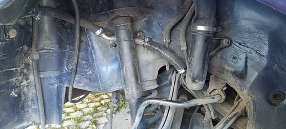 Pan out of both hoses
