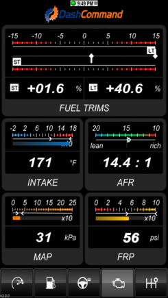 My c63 notice my long term and short term fuel trims and fuel rail pressure...I thought the app was just inaccurate so...