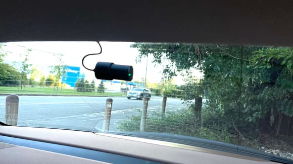 Night vision HD rear dash cam connected to the front