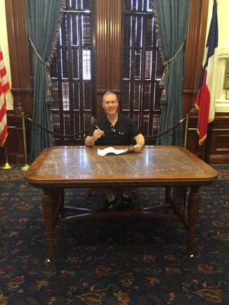 I signed some new legislature in the governors reception office.  