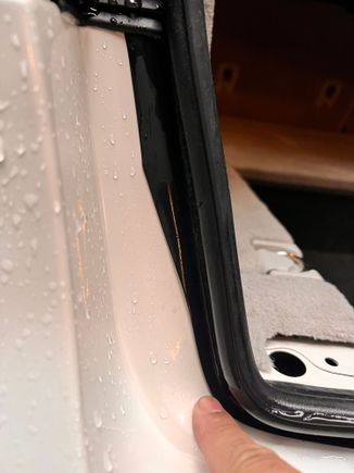 See how the weather stripping tucks into this little gap? This is how it was installed. 