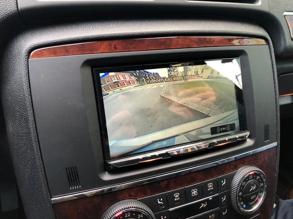 New head unit with car in reverse.