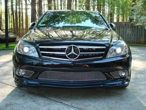 C350 with Carlsson Front Lip Spoiler, Carlsson Stainless Steel Grills, and custom painted grill