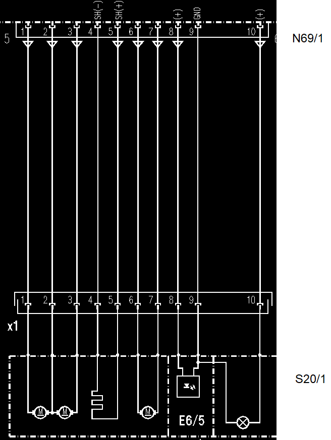 pin 6 and pin 7 for the mirror motor