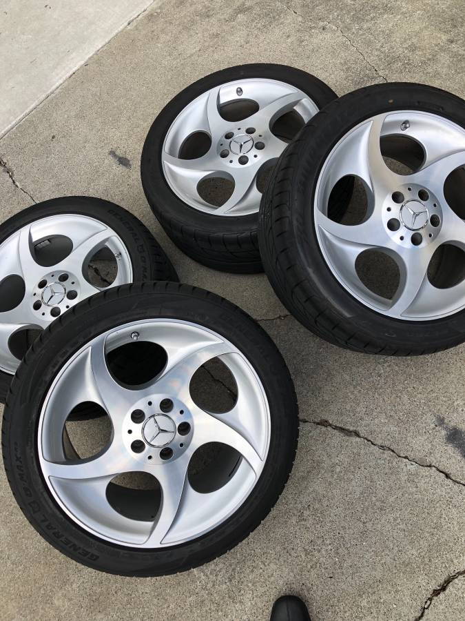 Wheels and Tires/Axles - 18" OEM Mercedes Alphard wheels with great tires - Used - 2002 to 2010 Mercedes-Benz SL55 AMG - 2002 to 2010 Mercedes-Benz SL550 - San Jose, CA 95119, United States