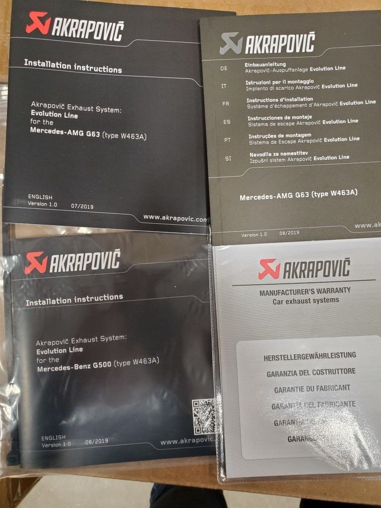 Engine - Exhaust - Brand New Akrapovic Evolution Titanium Muffler kit G63/G550 - New - 2019 to 2020 Mercedes-Benz G63 AMG - 2019 to 2020 Mercedes-Benz G550 - Kingston, ON K7K7E6, Canada