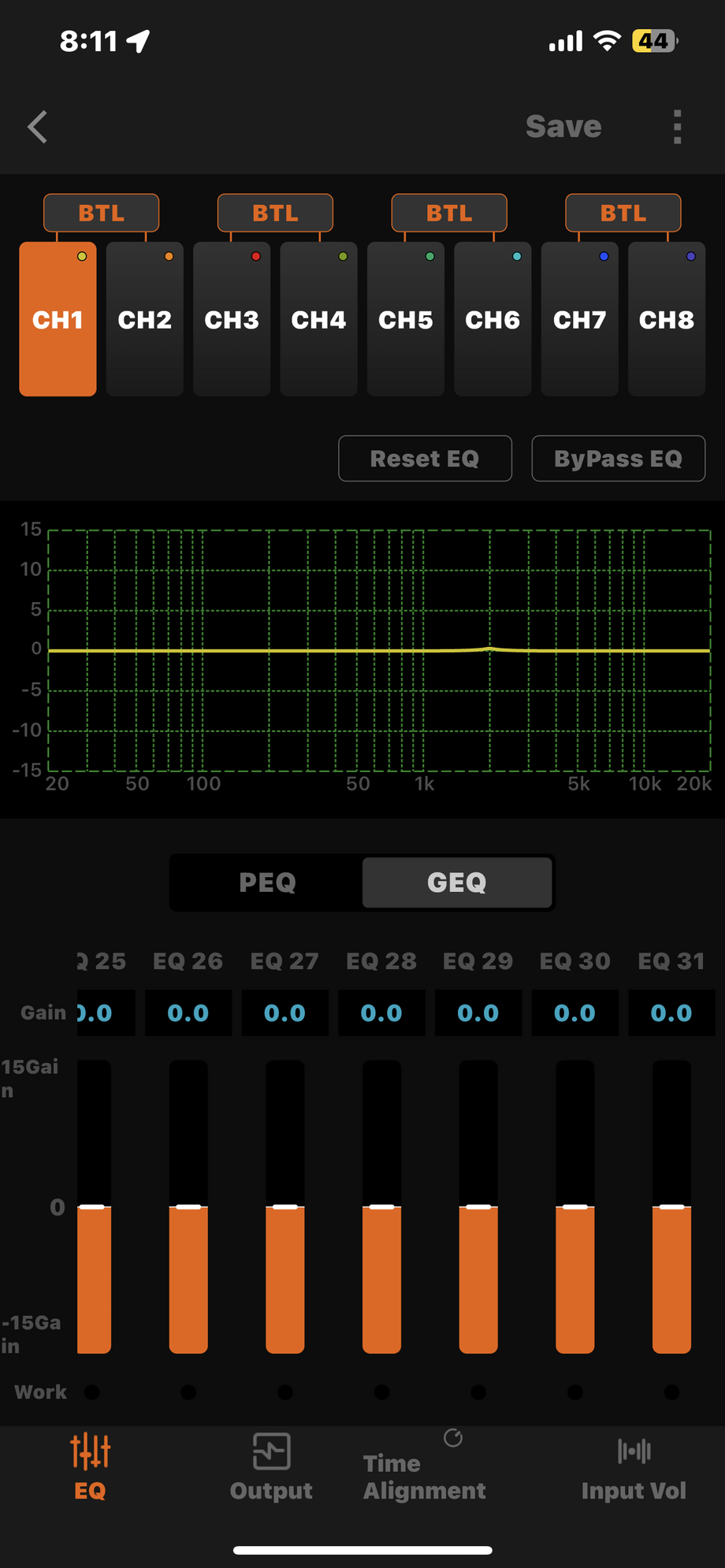 Musway M12 DSP Amplifier app configuration