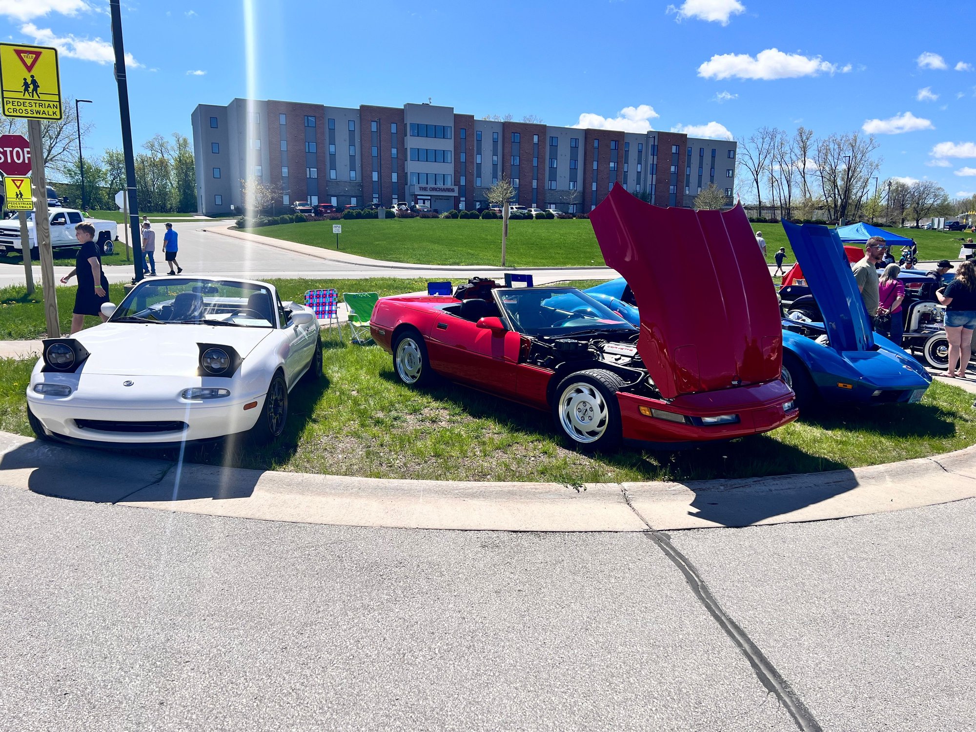 Car show day� Next to my parents Corvettes 