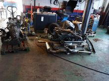 The front subframe was pulled as a complete unit with the engine and the transmission.