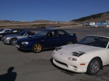First autocross in the parking lot at Laguna.