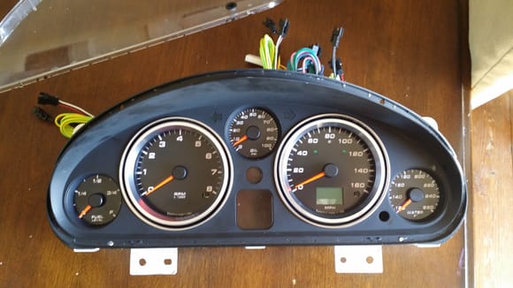 SpeedHut gauge set in the OEM cluster.