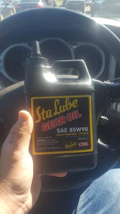 As 6 speed is of unknown history, I ordered a couple of these from the local NAPA, to put through as a sacrificial 1st fill. GL4 and reasonably cheap. HAve a couple bottles of motorcraft on the shelf for fill #2.