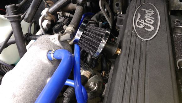 Mini cone filter installed