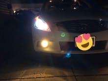 Yellow fog light tint , also had break lights tinted charcoal but they came out kind of bad so I’m going to get it professionally done
