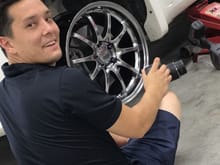 John was not impressed with the knock off wheels. Lol