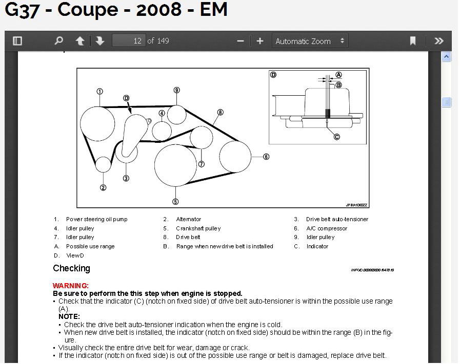 DIY Serpentine belt change on an 09 G37 Page 5 MyG37