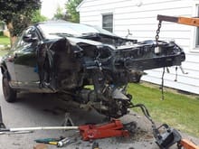 Traded a truck for this wrecked RX8 just to get the engine and transmission.