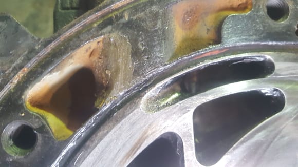 Looking at buying my first 13B opened up engine and it looks like someone has epoxed up water jacket, this cant be normal?