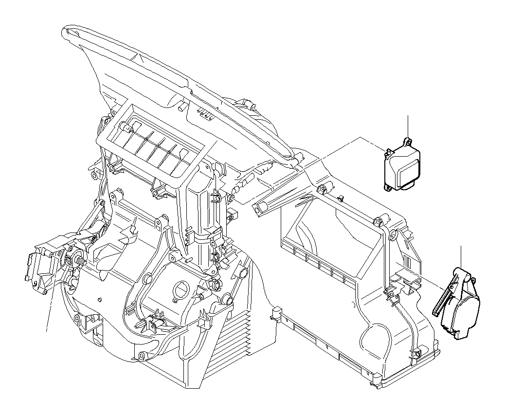 Location of Blend door accuator 2002 mini North American Motoring