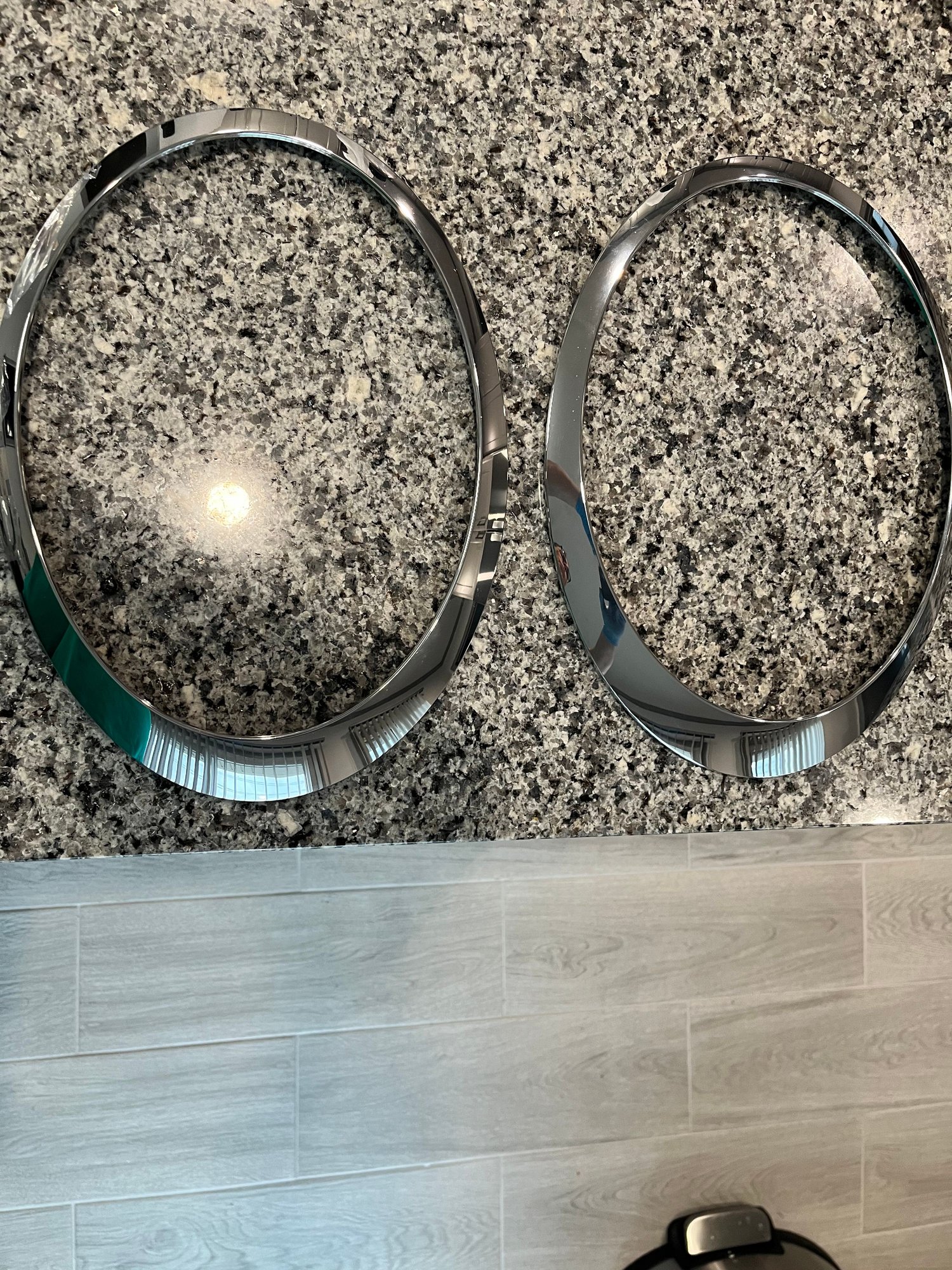 Exterior Body Parts - Chrome front & rear head light / tail light trim rings - Used - 2007 to 2015 Mini Cooper - Greenburgh, NY 10530, United States