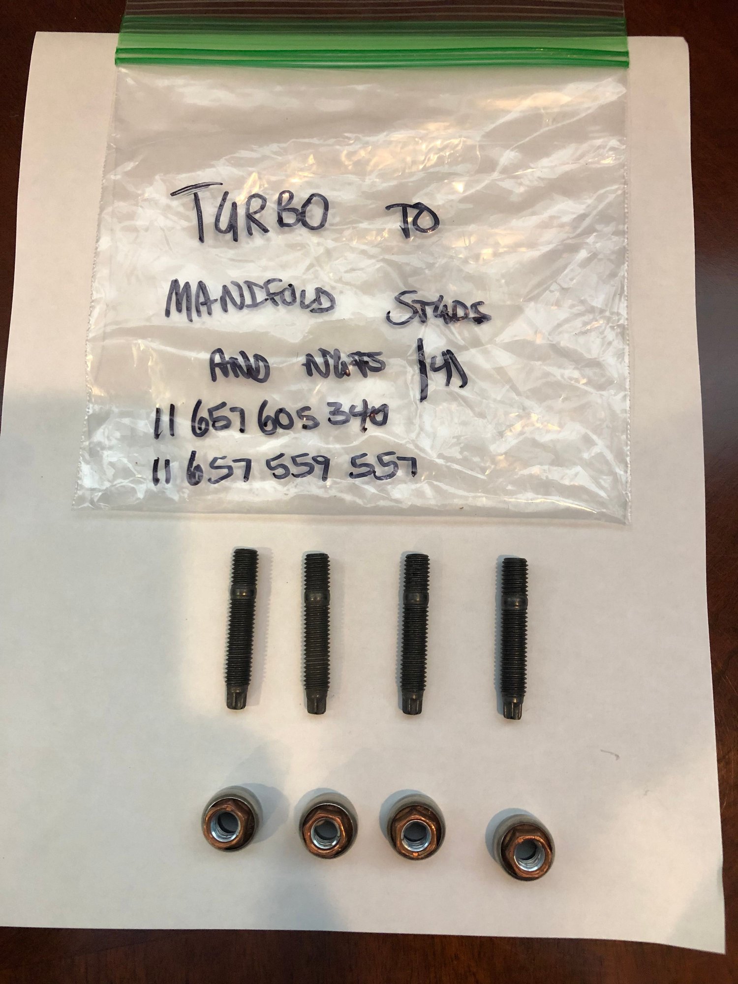 Engine - Intake/Fuel - Genuine Mini 11 65 7 605 340 Turbocharger Mounting Studs with 11 657 559 557 Nut - New - 2007 to 2014 Mini All Models - Austin, TX 78738, United States