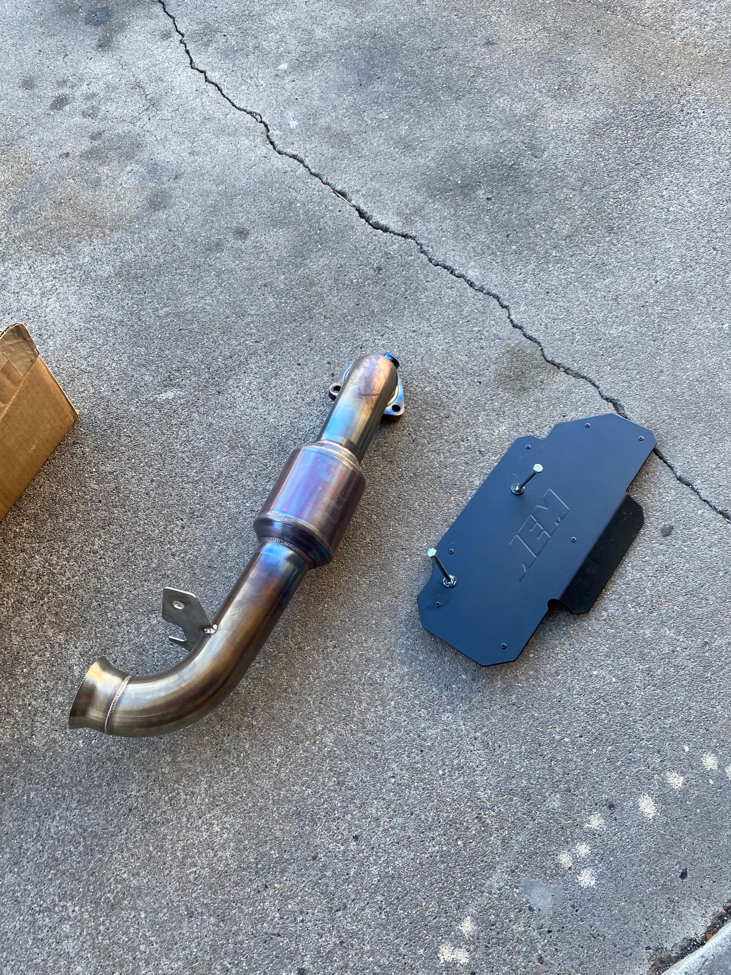 Engine - Exhaust - R56 racing dynamic high flow race downpipe cat and aem heat shield - Used - 0  All Models - South San Francisco, CA 94080, United States