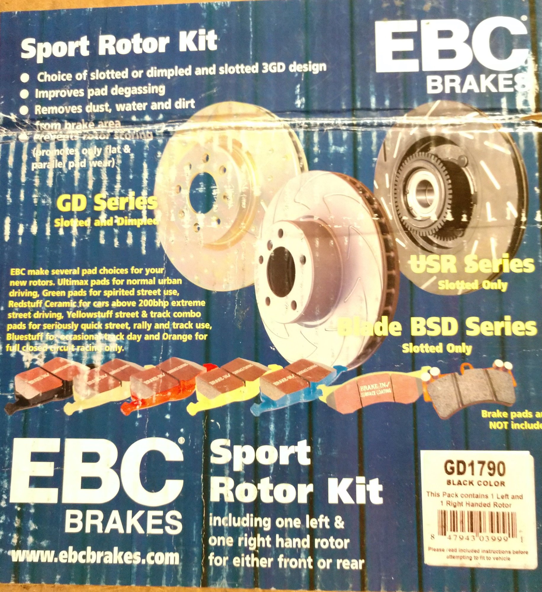 EBC-Brakes Race Brake Line Set to fit Front EBC BLA1161-4L Audi S3 Stainless Braided Brake Lines - ATE Caliper