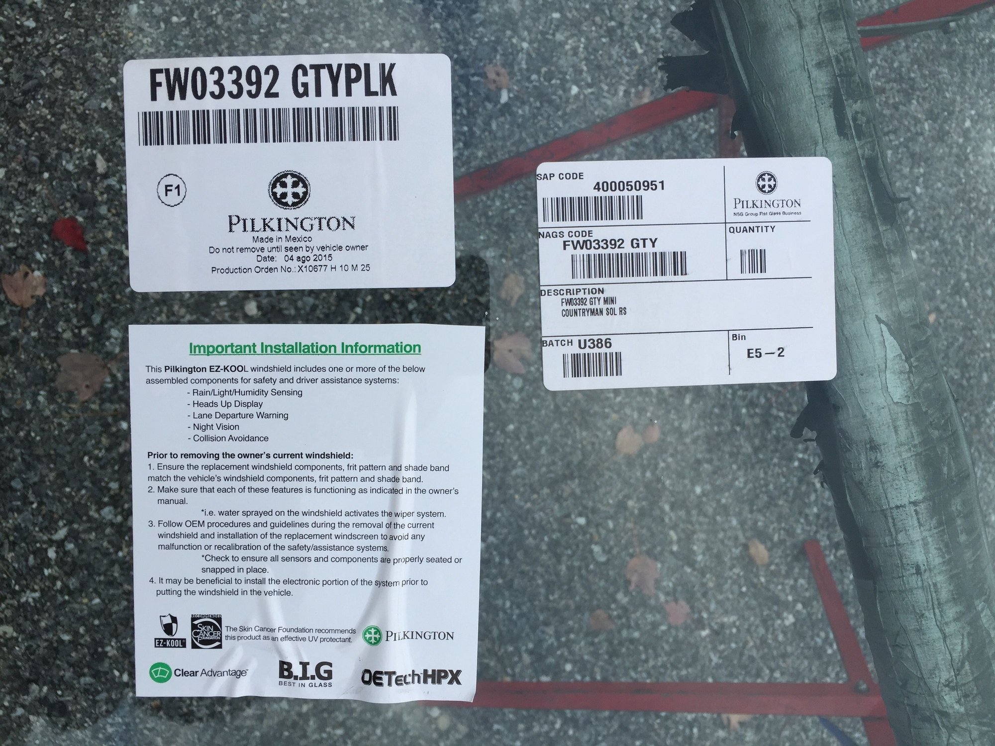 R60 Pilkington Windshield made in Mexico? North American Motoring