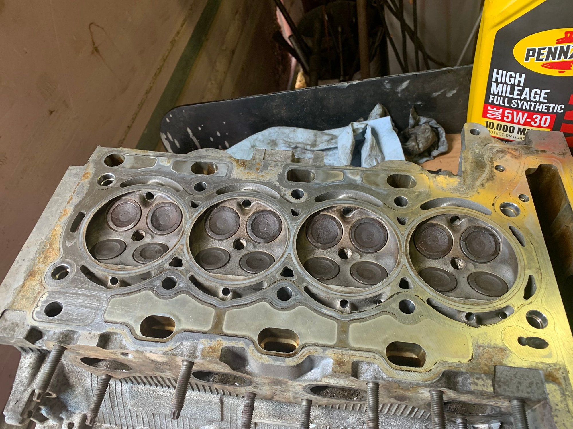 All valves re-lapped and inserted with new stem seals