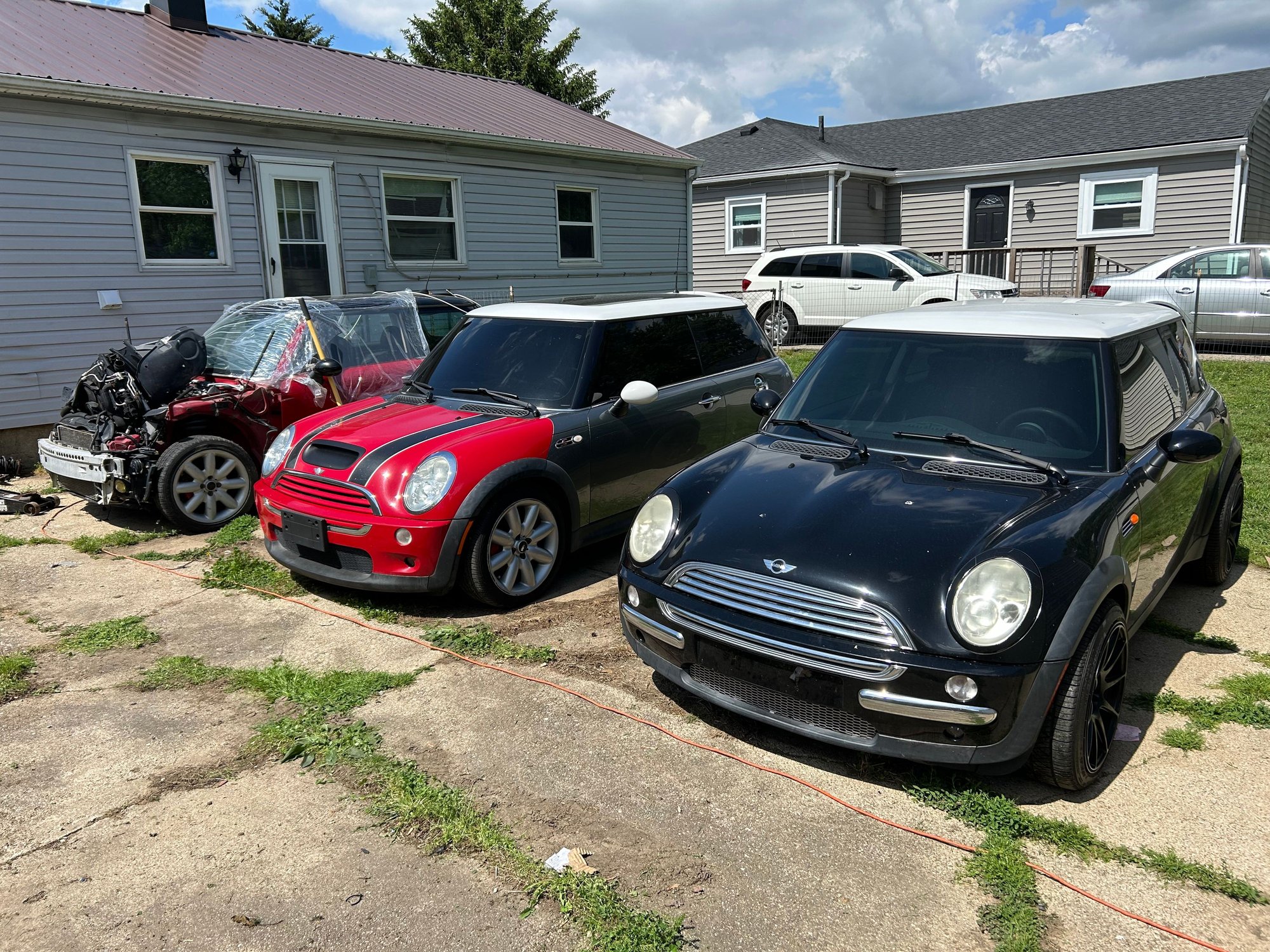 Bought the red R 53 for the hood and bumper staging for swap