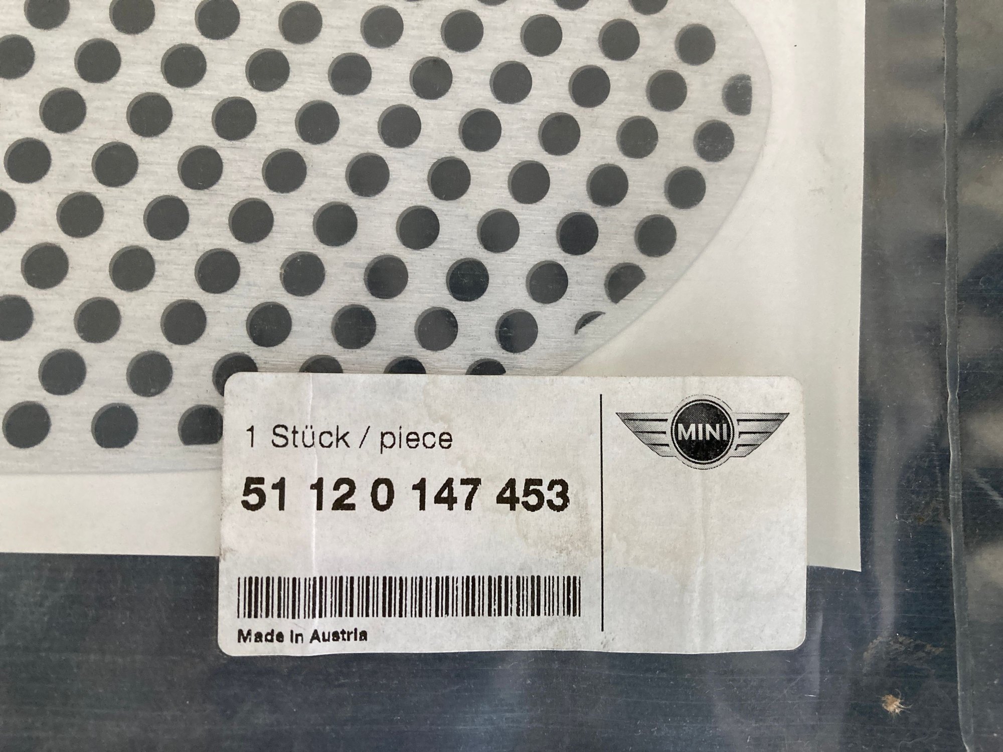 Miscellaneous - Aero rear bumper ornamental stickers (Aluminum) OEM - New - 2002 to 2006 Mini R50: "Mk I" Mini One & Cooper - 2005 to 2008 Mini R52: "Mk I" Mini Convertible - Brockton, MA 02302, United States