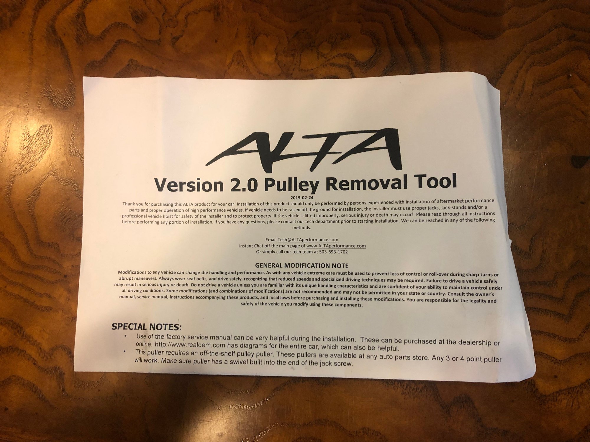 Miscellaneous - Alta AMP-ENG-208 Mini Cooper Pulley 2 piece Removal Tool - New - -1 to 2024  All Models - Austin, TX 78738, United States