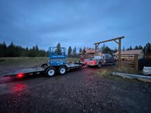 I gifted myself a used scissor lift which will be available all the time inside the barn. It was delivered by the seller tonight.