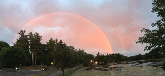Double rainbow over our lovely city park