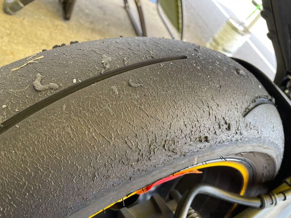 Not the kind of tire wear pattern a car should have