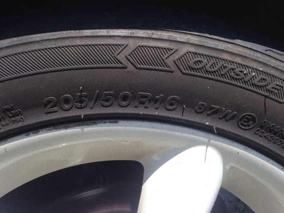 These are the tires on my car now. Rotalla radial f106. I don't know if they are run-flats or not but they feel super hard and give a rough ride. I feel like even if I keep the width, if I pick the right tire I can still get a nicer ride while gripping well. (These tires don't grip Amazing just alright)
