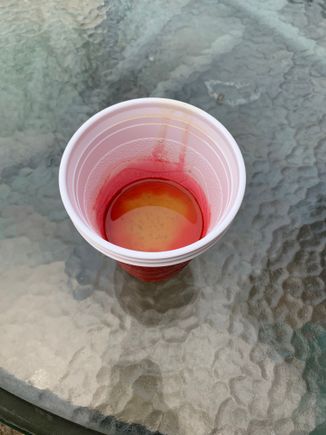 dont poor into a solo cup, first time emptying it