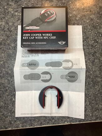 3rd Gen MINI JCW Pro key fob “cap” with instructions