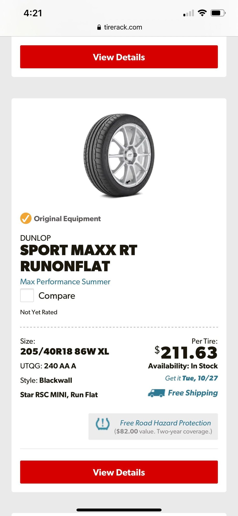 Wheels and Tires/Axles - 205/40/18 Dunlop Sportmaxx - New - All Years Any Make All Models - Camarillo, CA 93010, United States