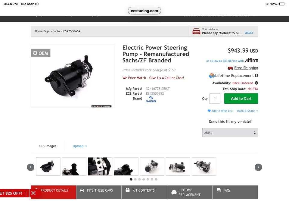 Steering/Suspension - NEW OEM Bosch/ZF Power Steering pump R50/52/53 - New - 2002 to 2008 Mini Cooper - Brockton, MA 02302, United States